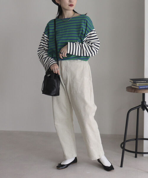 「GEVACO」 コーデュロイパンツ 38 チャコールグレー レディース_画像5