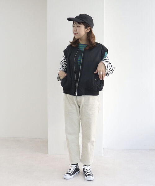 「GEVACO」 コーデュロイパンツ 38 チャコールグレー レディース_画像8