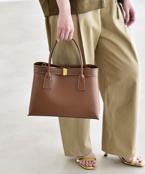 quaranciel トートバッグ quaranciel: バックル 2way トート バッグ