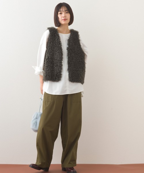 「OMNES」 ベスト FREE ブラウン レディース_画像5