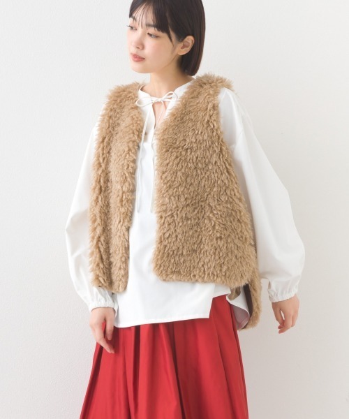 「OMNES」 ベスト FREE ブラウン レディース_画像6