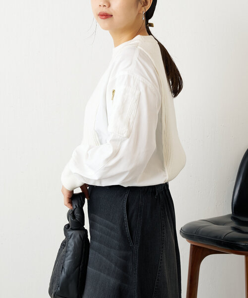 「Jena espace merveilleux」 長袖ニット FREE ベージュ レディース_画像9