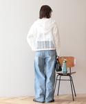 ブラウス シャツ 幾何学レースフードシャツ レ...の詳細画像2