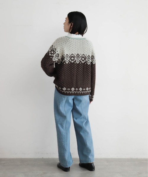 「NOMBRE IMPAIR」 ニットカーディガン FREE チャコールグレー レディース_画像2