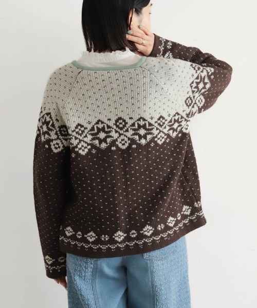 「NOMBRE IMPAIR」 ニットカーディガン FREE チャコールグレー レディース_画像6