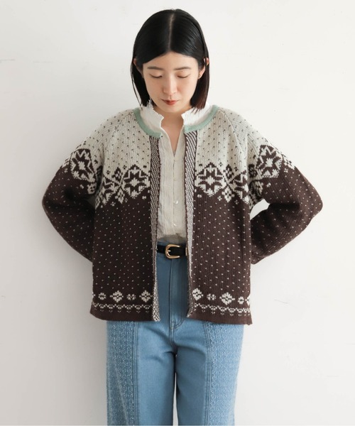 「NOMBRE IMPAIR」 ニットカーディガン FREE チャコールグレー レディース_画像8