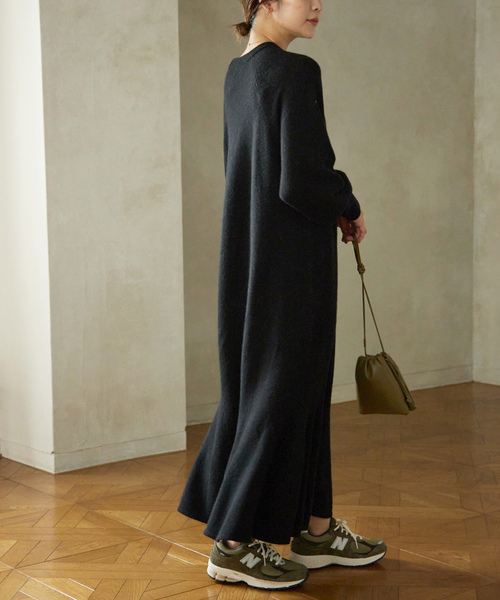 「SLOBE IENA」 ニットワンピース 38 グレー レディース_画像5