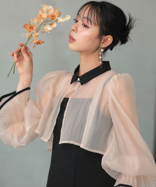 「RUIRUE BOUTIQUE」 長袖ワンピース M ライトグレー レディースの画像