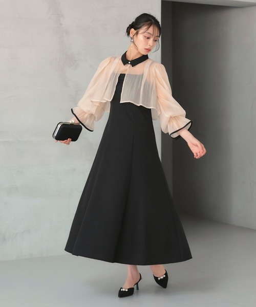 「RUIRUE BOUTIQUE」 長袖ワンピース M ライトグレー レディースの画像