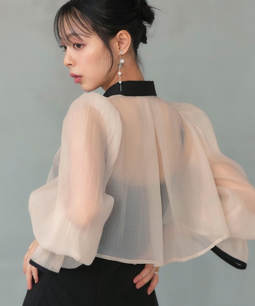 「RUIRUE BOUTIQUE」 長袖ワンピース M ライトグレー レディースの画像