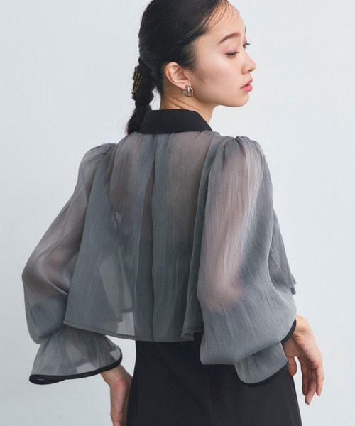 「RUIRUE BOUTIQUE」 長袖ワンピース M ライトグレー レディースの画像