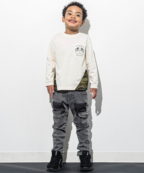「WASK」 「KIDS」長袖カットソー 150cm オフホワイト キッズ_画像2