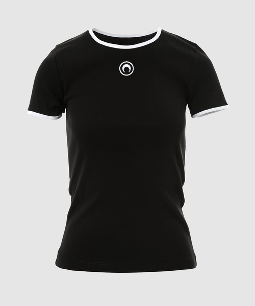 MARINE SERRE（マリーンセル） tシャツ 半袖 MOON LOGO BICOLOR JERSEY