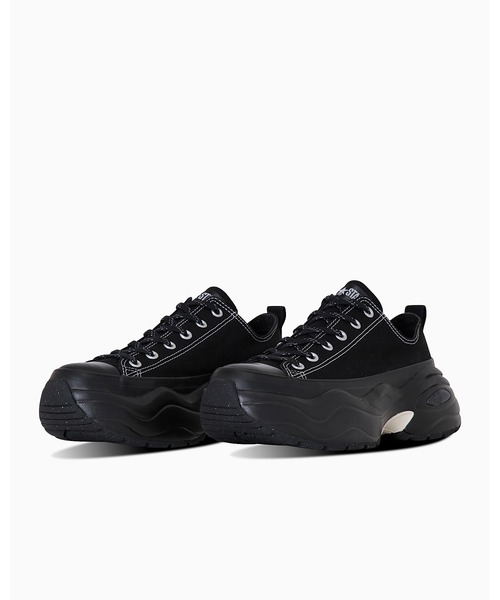 CONVERSE(コンバース) ローカットスニーカー 5.5 ブラック×ブラック CONVERSE(コンバース) ローカットスニーカー 5.5 ブラック×ブラック