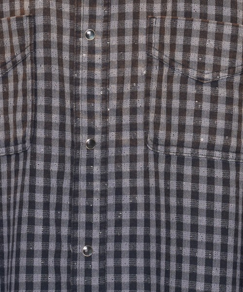 シャツ 「M A S U」FADED SPARKLING PLAID SHIRT メンズの画像