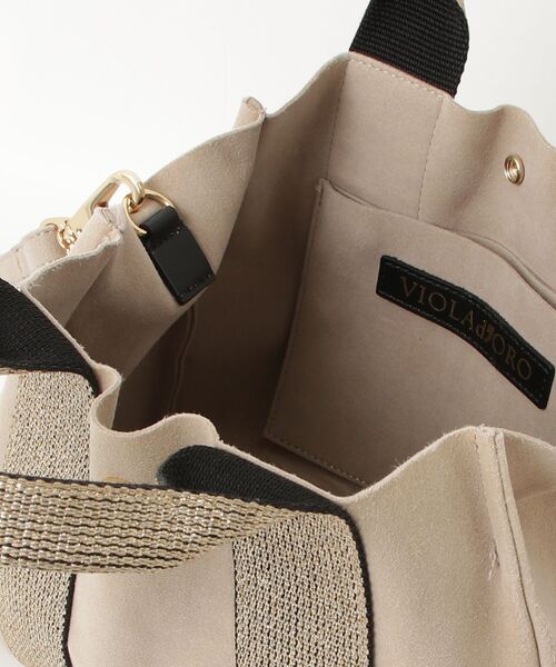 「VIOLAd'ORO」 ハンドバッグ ONE SIZE ベージュ レディース_画像4