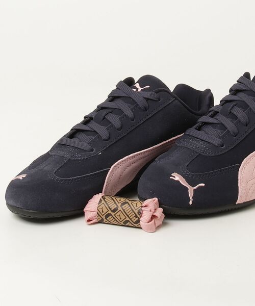 「PUMA」 ローカットスニーカー 24cm ブラック レディース