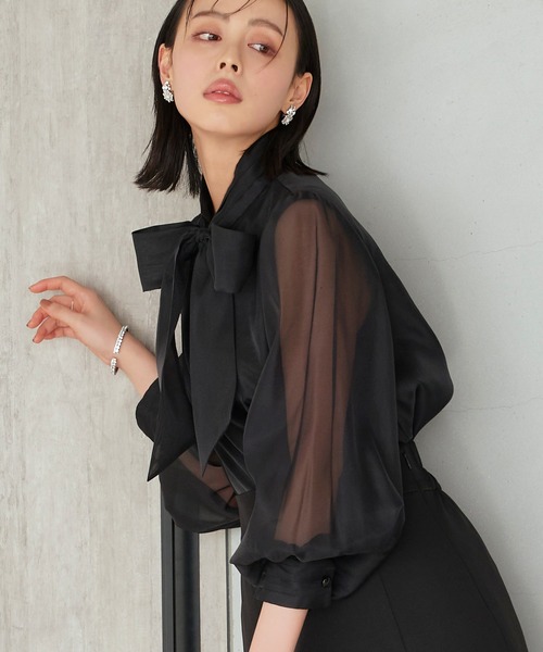 「RUIRUE BOUTIQUE」 長袖ブラウス L ブラック レディース_画像3