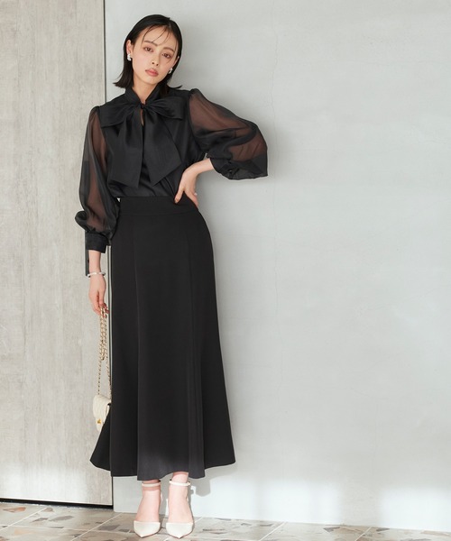 「RUIRUE BOUTIQUE」 長袖ブラウス L ブラック レディース_画像6