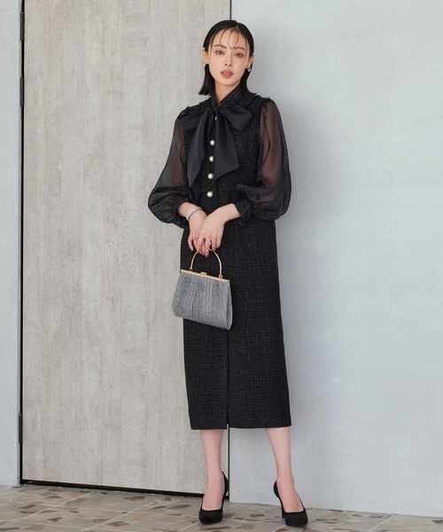 「RUIRUE BOUTIQUE」 長袖ブラウス L ブラック レディース_画像8