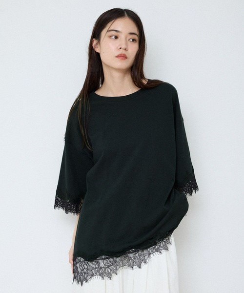 JEANASIS（ジーナシス） tシャツ 半袖 レーストリムキョウネンSS TEE