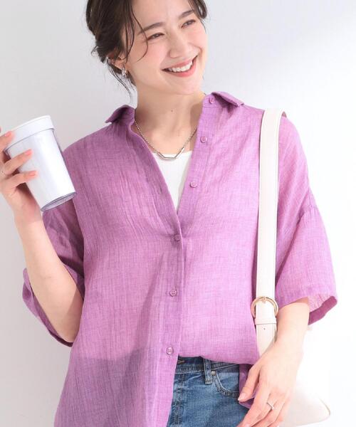 SHOO・LA・RUE（シューラルー） ブラウス シャツ 半袖 ヒップが