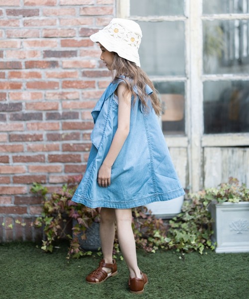 「RIO」 「KIDS」ノースリーブワンピース 100cm ブルー キッズ_画像9