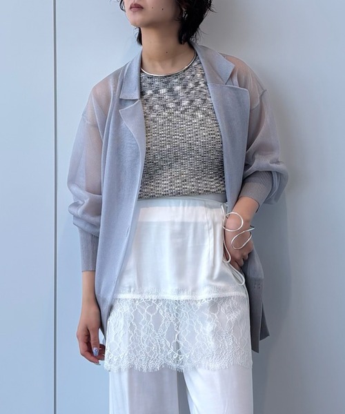 新品ameri MEDI JACKET LIKE SHEERCARDIGAN Ameri（アメリ） カーディガン 夏 MEDI JACKET LIKE SHEER CARDIGAN
