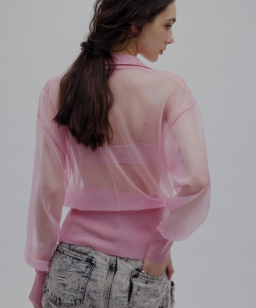 Ameri（アメリ） カーディガン 夏 MEDI JACKET LIKE SHEER CARDIGAN