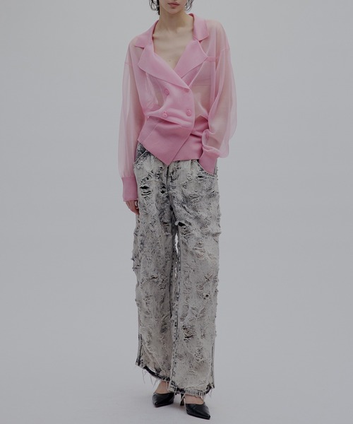 Ameri（アメリ） カーディガン 夏 MEDI JACKET LIKE SHEER CARDIGAN