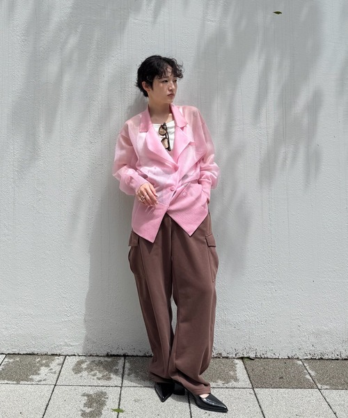 Ameri（アメリ） カーディガン 夏 MEDI JACKET LIKE SHEER CARDIGAN