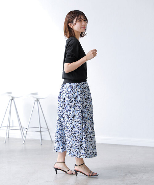 「La TOTALITE」 半袖ニット FREE グレー レディース_画像7