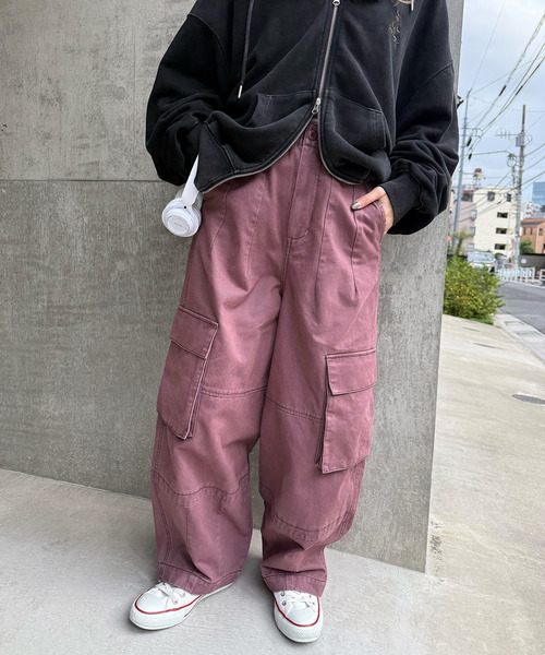 「DOUBLE NAME」 カーゴパンツ FREE ベージュ レディース_画像3