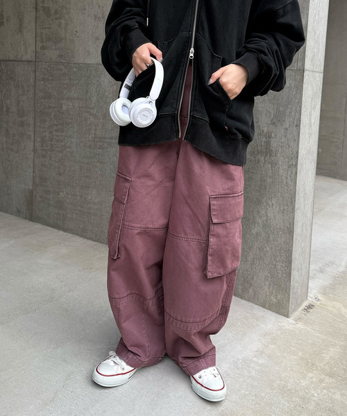 「DOUBLE NAME」 カーゴパンツ FREE ベージュ レディース_画像6