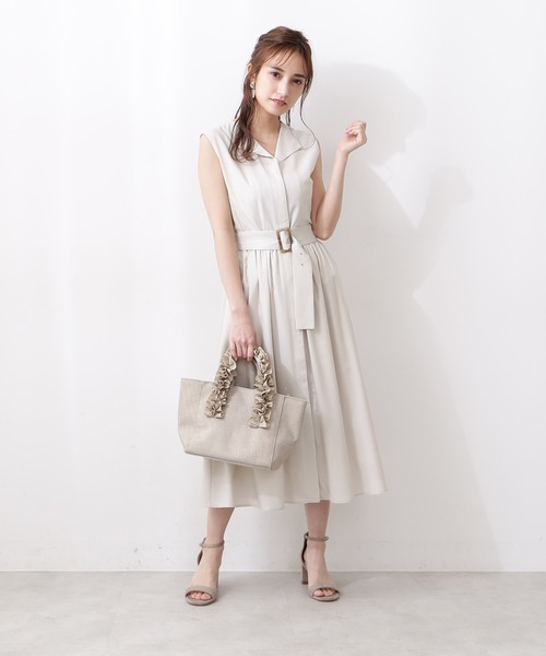 「PROPORTION BODY DRESSING」 ノースリーブワンピース MEDIUM ブラック レディース_画像3
