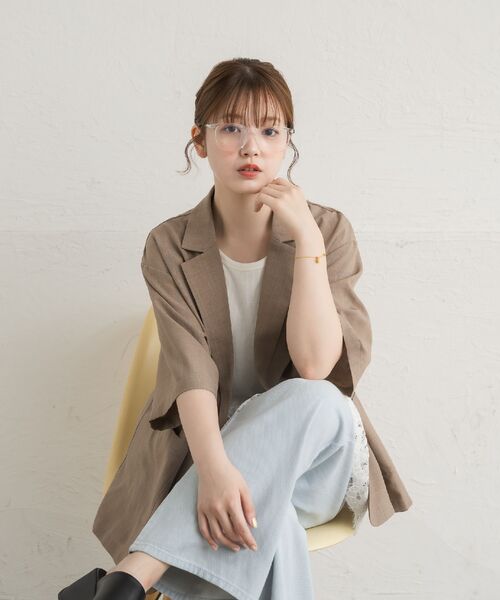 「RETRO GIRL」 テーラードジャケット FREE グレー レディース_画像2