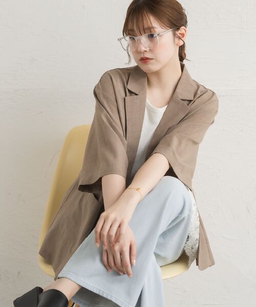 「RETRO GIRL」 テーラードジャケット FREE グレー レディース_画像6