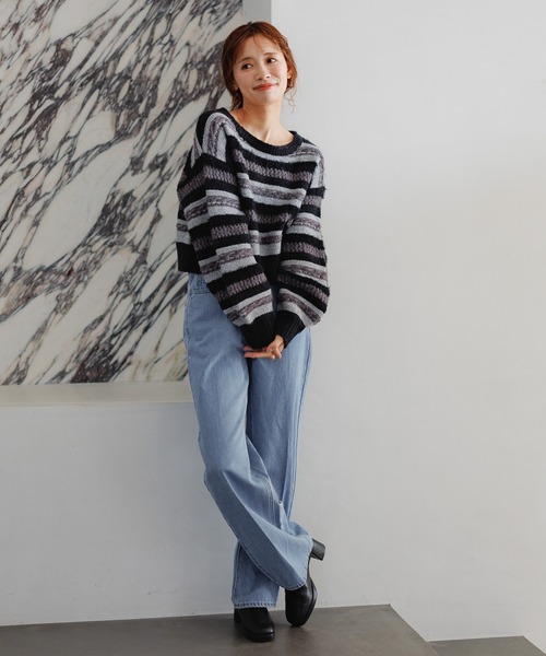 「mysty woman」 デニムパンツ SMALL ブラック レディース_画像4