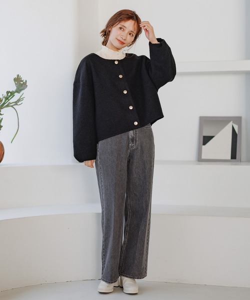 「mysty woman」 デニムパンツ SMALL ブラック レディース_画像5
