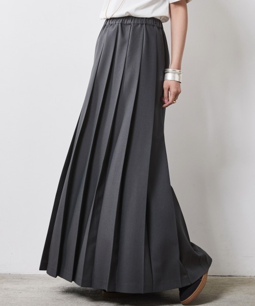 「CHIC STYLE」 ロングスカート 3L グレー レディース_画像5