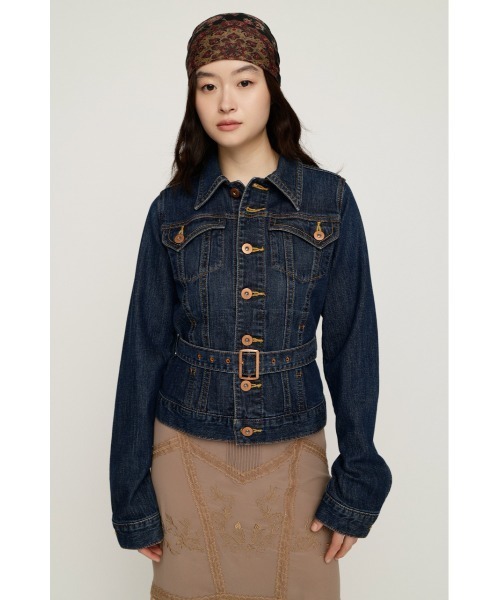 SLY（スライ） デニムジャケット gジャン BELTED COMPACT DENIM JK 