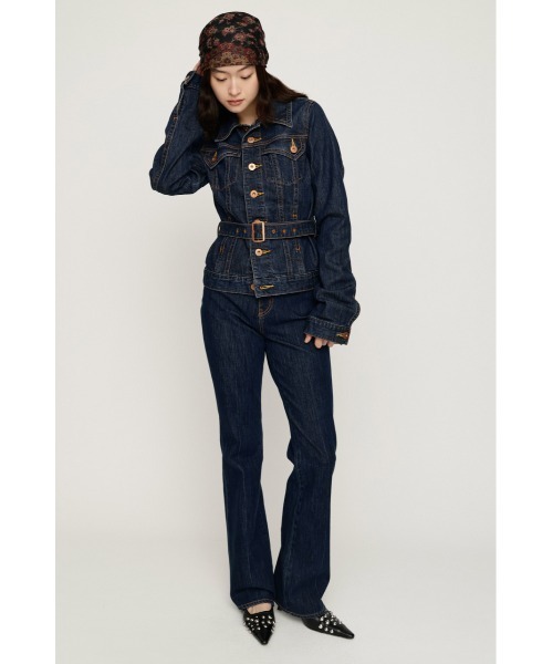 SLY（スライ） デニムジャケット gジャン BELTED COMPACT DENIM JK 