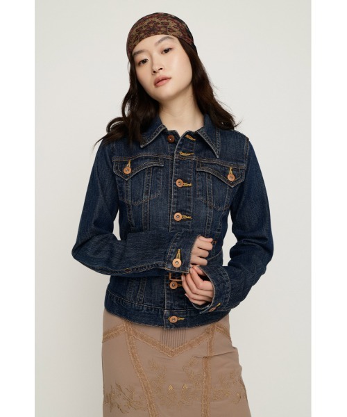 SLY（スライ） デニムジャケット gジャン BELTED COMPACT DENIM JK 