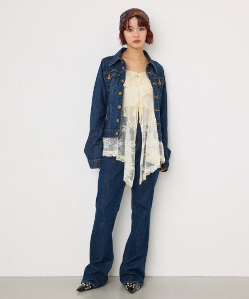 SLY（スライ） デニムジャケット gジャン BELTED COMPACT DENIM JK