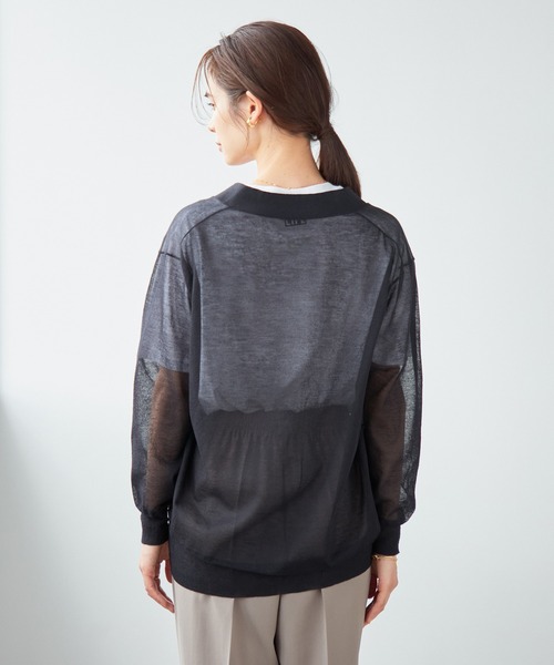 「ROPE'」 ニットカーディガン 38 オレンジ レディース_画像8