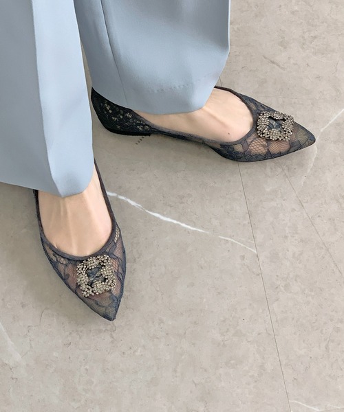 【値下げ中】Dhyana. レースフラットシューズ Dhyana.｜レースフラットシューズ | Rakuten Fashion(楽天