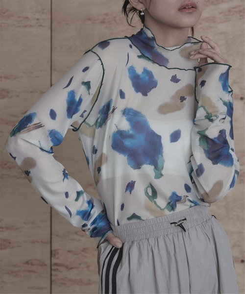 Desigual シアートップス メロー チュール パワーネット itimi Desigual シアートップス メロー チュール パワーネット itimi