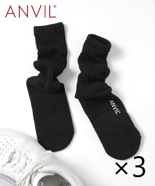 anvil 靴下 「ANVIL」3パック チューブソックス/3P Tube Socks