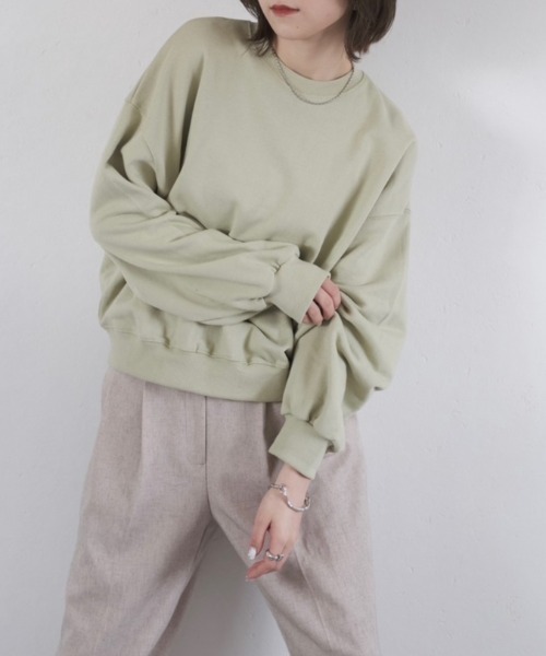 Reurie'（レウリィ） トレーナー スウェット ボリュームスリーブカラー