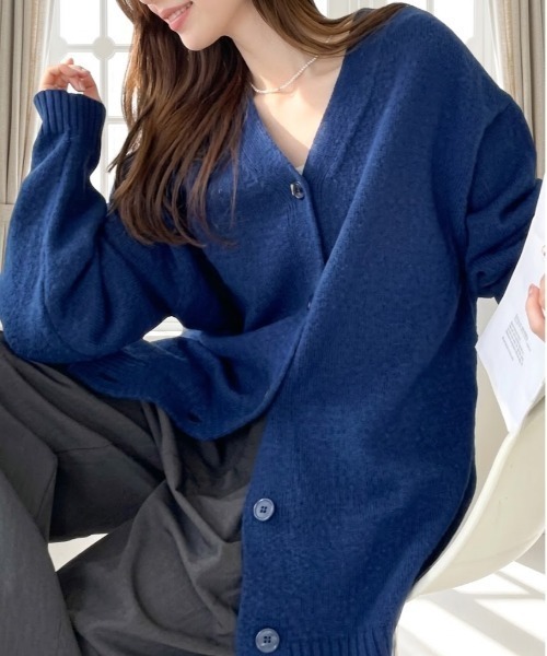 Ada. カーディガン 「上品ふわふわ素材」ロングシーズン着回し抜群